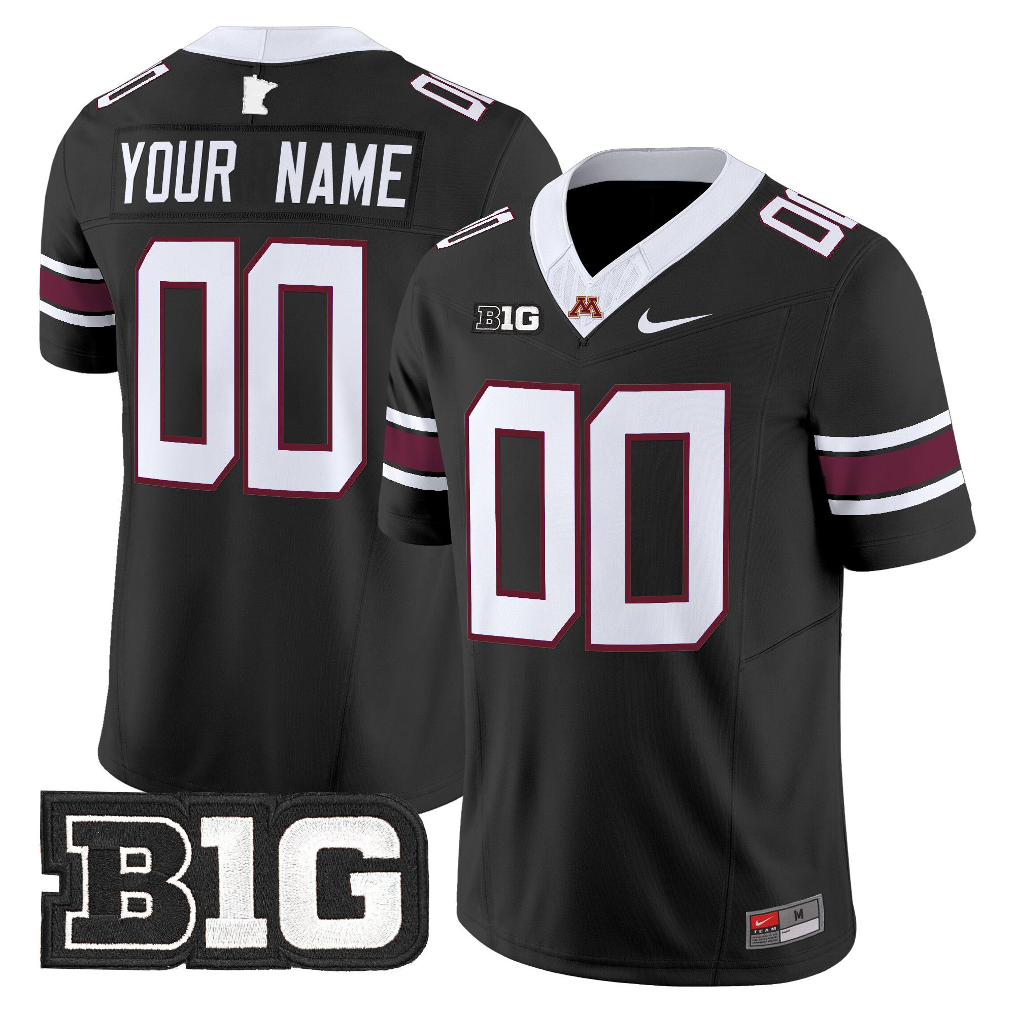 Men Minnesota Golden Gophers Black Nike 2024 Vapor Limited Custom NCAA Jersey->customized ncaa jersey->Custom Jersey